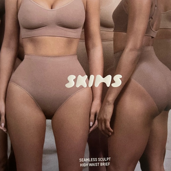 Skims Seamless Sculpt High Waist Brief - Ochre - XL - Picture 9 of 10